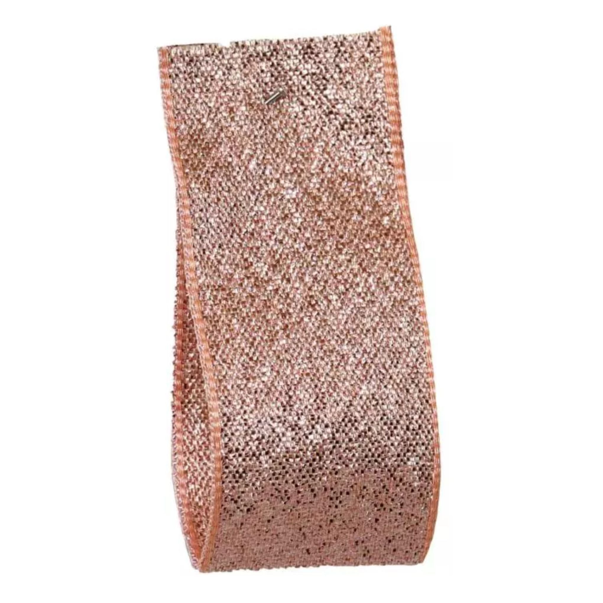 Rose Gold Lame Ribbon By Berisfords Ribbons