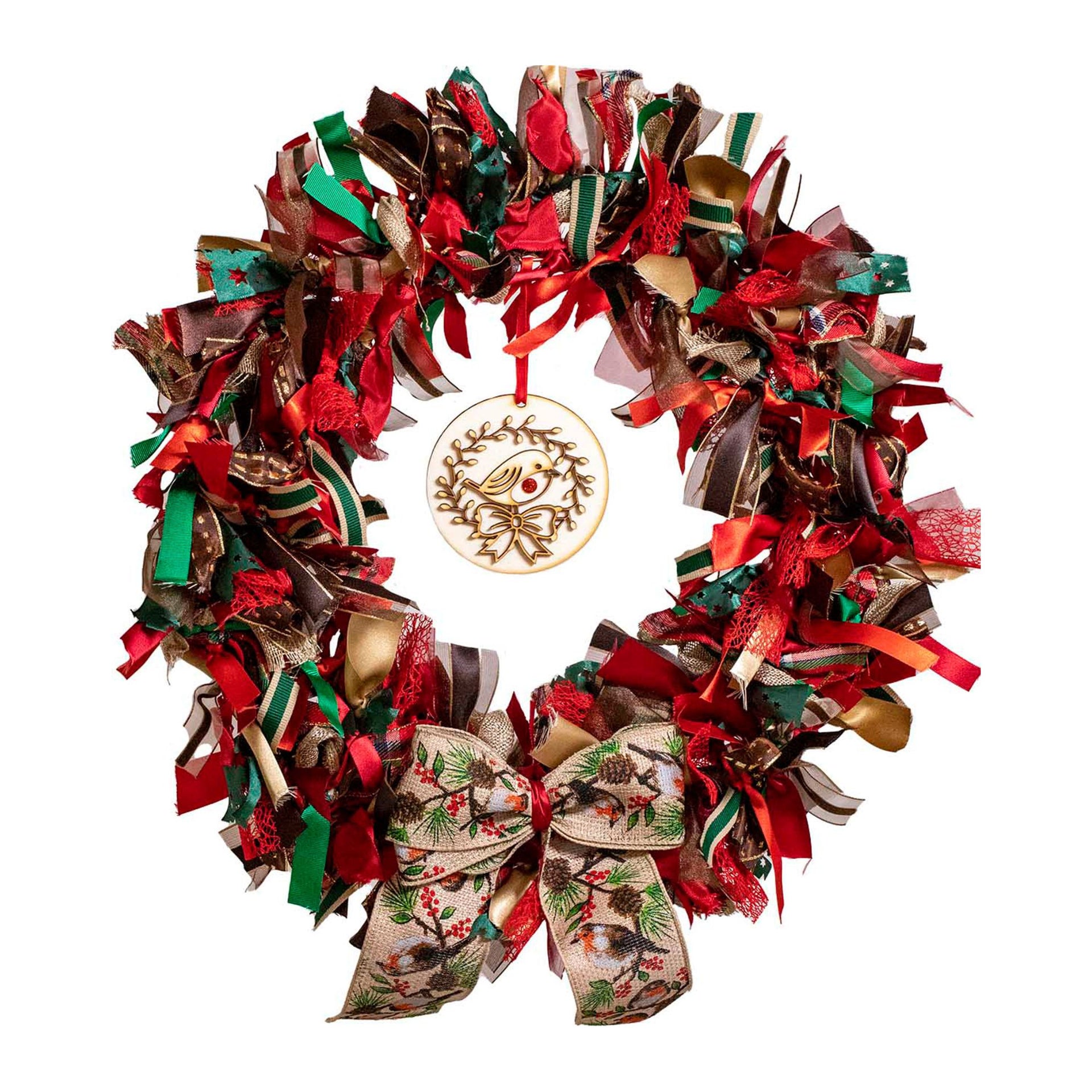 Robin Themed Christmas Wreath Kit