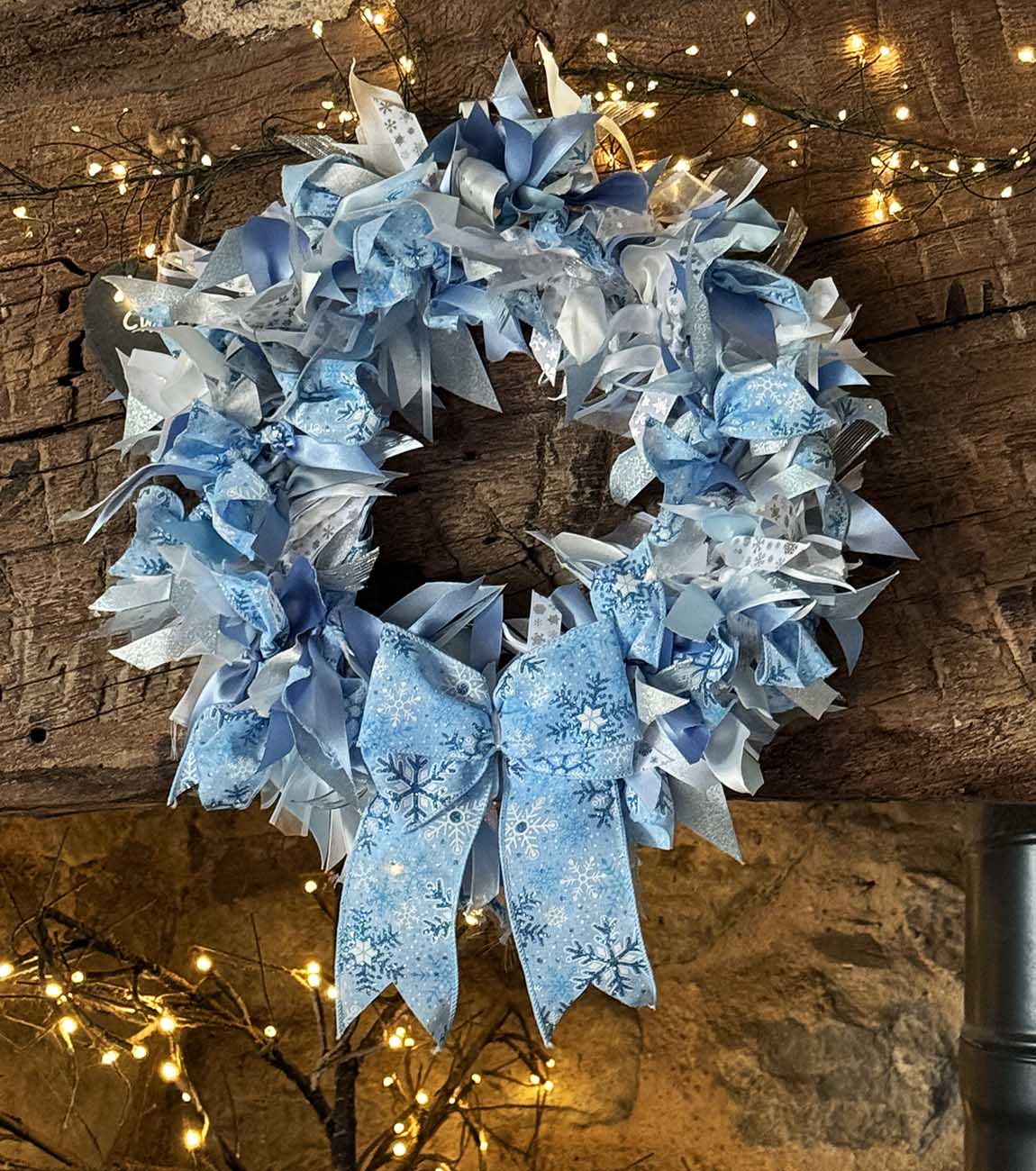 Winter Ice Themed Ribbon Wreath Kit