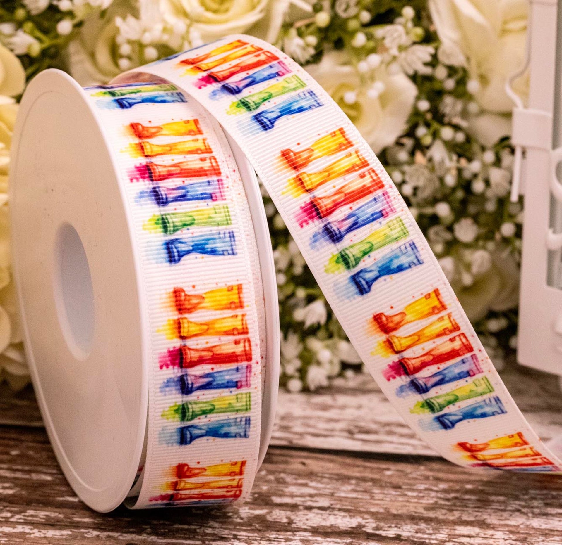 15mm Bespoke Colour Printed Ribbon